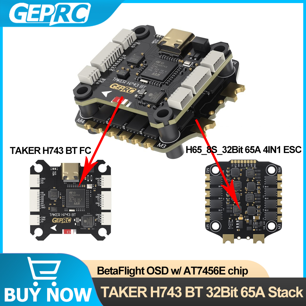 GEPRC TAKER H743 BT 32Bit 65A  - Drone Racing Esc review and price